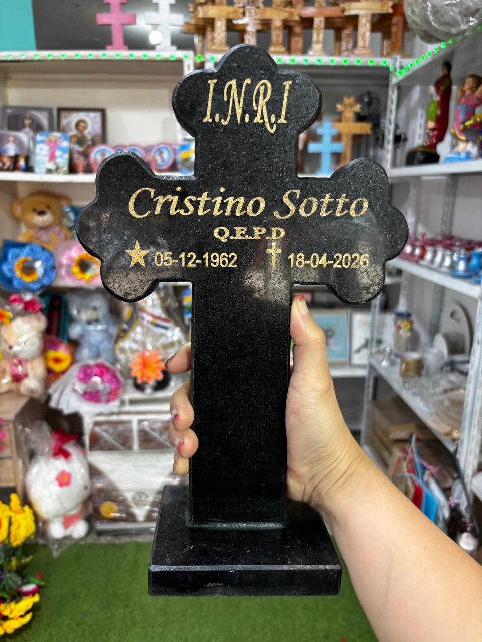 Cruz de Mármol para Cementerio 33 cm