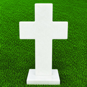 Cruz de Mármol Blanco de 28 cm